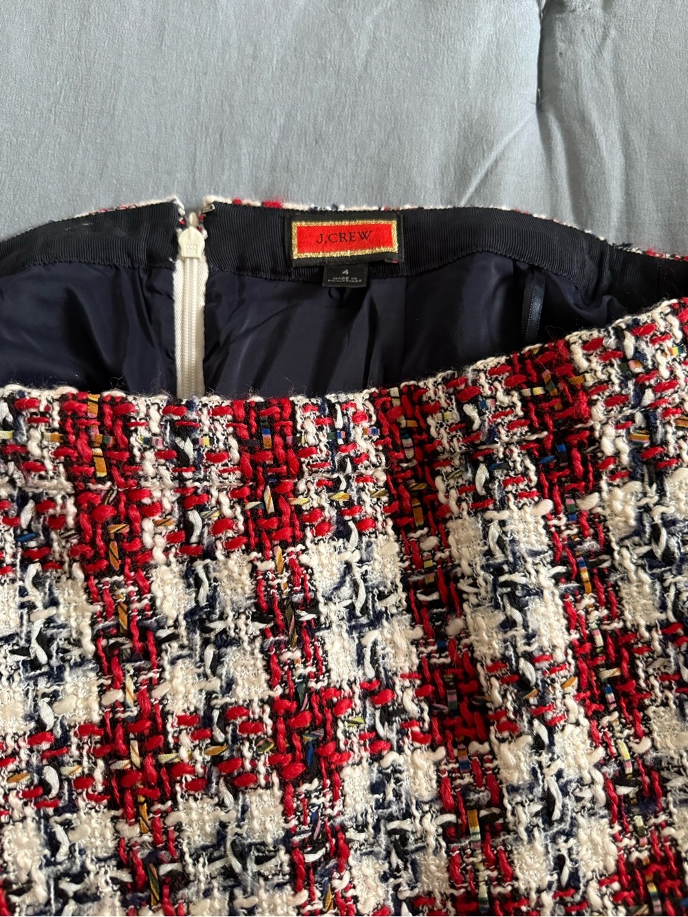 NWT J.Crew Painterly Tweed Skirt Suit Jacket Blazer Set size 4 - Picture 6 of 16